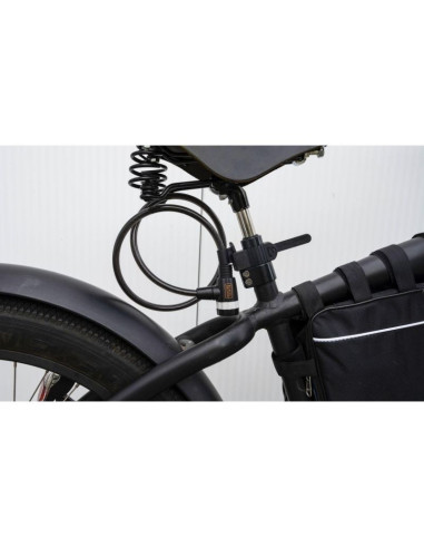 Zapięcie rowerowe linka na zamek 10x900mm z uchwytem black+decker