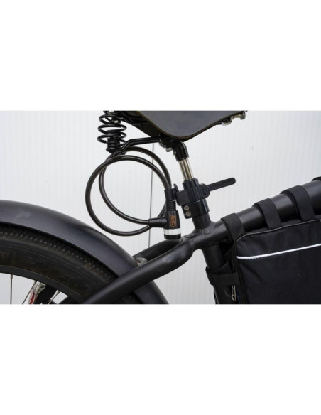 Zapięcie rowerowe linka na zamek 10x900mm z uchwytem black+decker