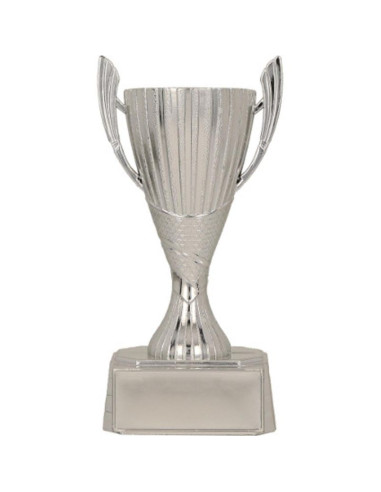 Puchar plastikowy srebrny sila
