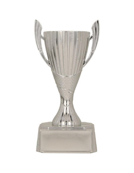 Puchar plastikowy srebrny sila