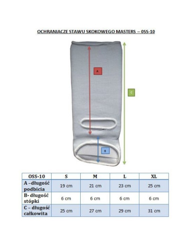 Elastyczny ochraniacz stawu skokowego masters oss-10