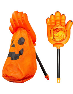 Torba wiadro na cukierki halloween pomarańczowa