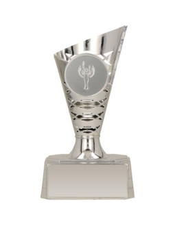 Puchar plastikowy srebrny storo