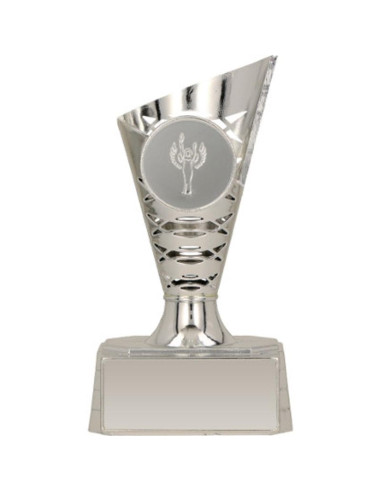 Puchar plastikowy srebrny storo