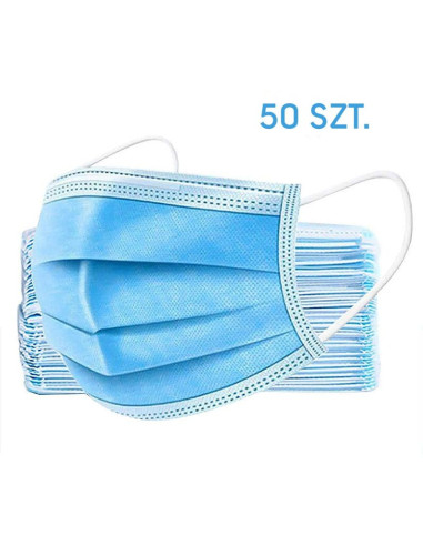 Maseczka ochronna dróg oddechowych kpl.50szt