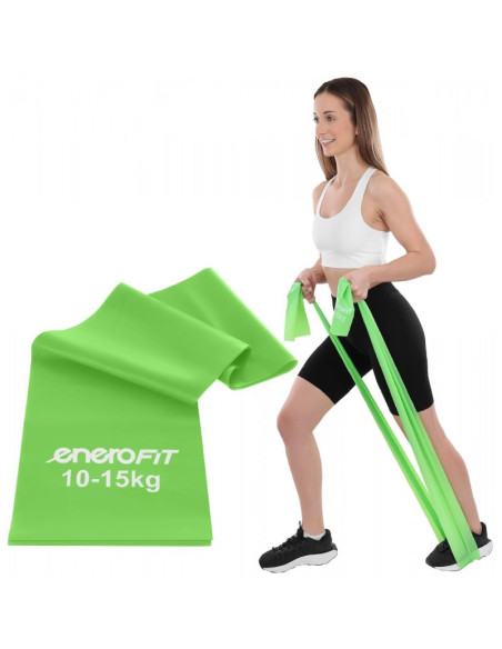 Taśma treningowa do ćwiczeń pilates 2000x150x0,40mm 10-15kg zielona