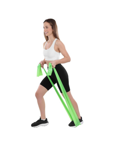 Taśma treningowa do ćwiczeń pilates 2000x150x0,40mm 10-15kg zielona