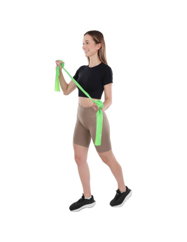 Taśma treningowa do ćwiczeń pilates 2000x150x0,40mm 10-15kg zielona
