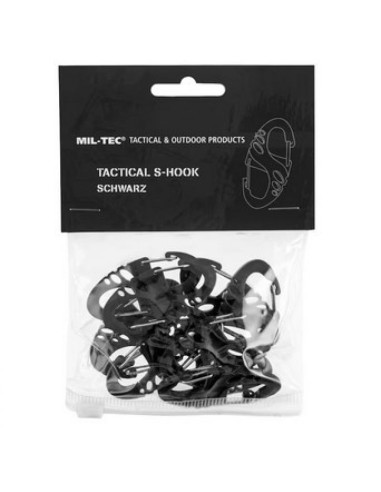 Zestaw karabińczyków mil-tec s-hook – czarny