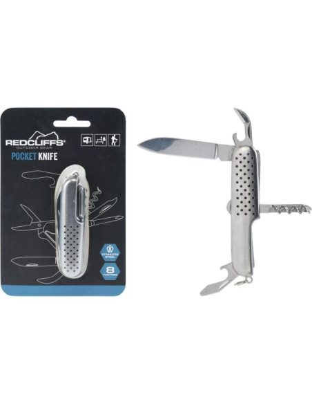 Zestaw survivalowy turystyczny wędkarski scyzoryk 8w1