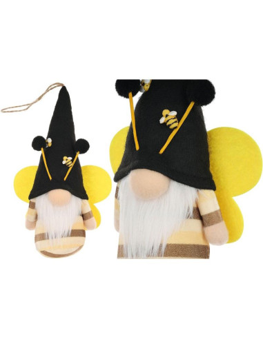 Skrzat gnom pszczółka czarna 20cm zawieszka dekoracja wiosenna