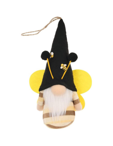 Skrzat gnom pszczółka czarna 20cm zawieszka dekoracja wiosenna