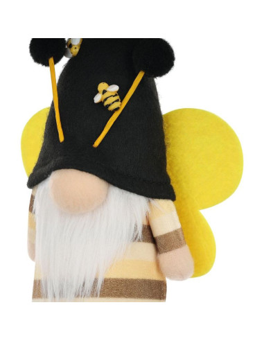 Skrzat gnom pszczółka czarna 20cm zawieszka dekoracja wiosenna