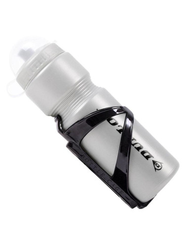Bidon rowerowy dunlop 750ml z koszykiem srebrny