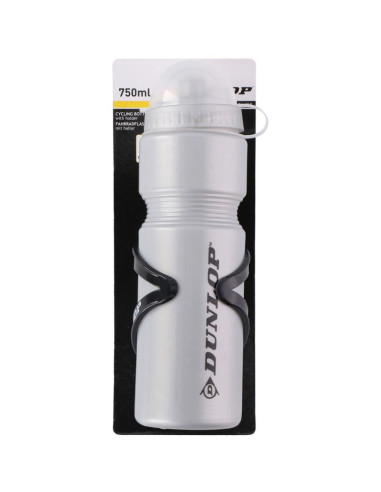 Bidon rowerowy dunlop 750ml z koszykiem srebrny