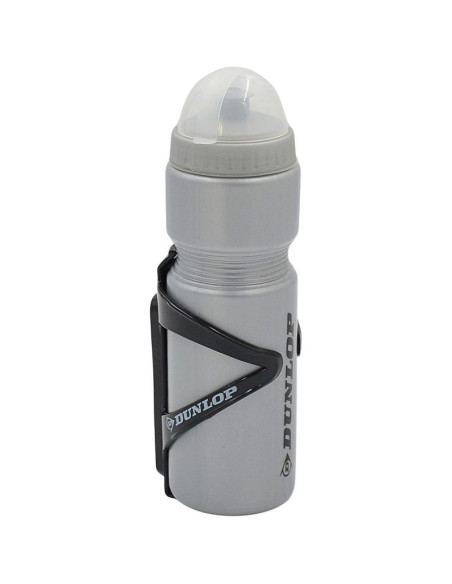 Bidon rowerowy dunlop 750ml z koszykiem srebrny