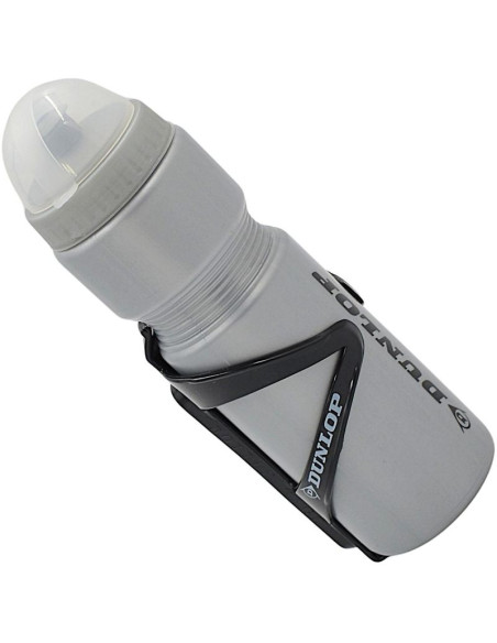 Bidon rowerowy dunlop 750ml z koszykiem srebrny