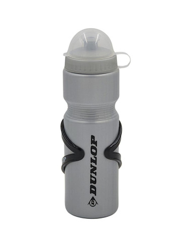 Bidon rowerowy dunlop 750ml z koszykiem srebrny