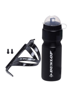 Bidon rowerowy dunlop 750ml z koszykiem czarny