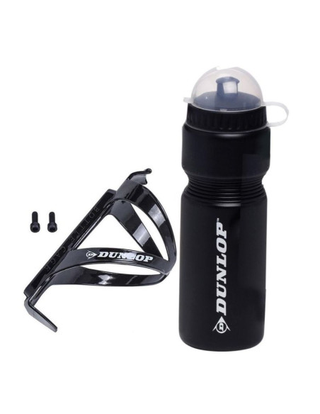 Bidon rowerowy dunlop 750ml z koszykiem czarny