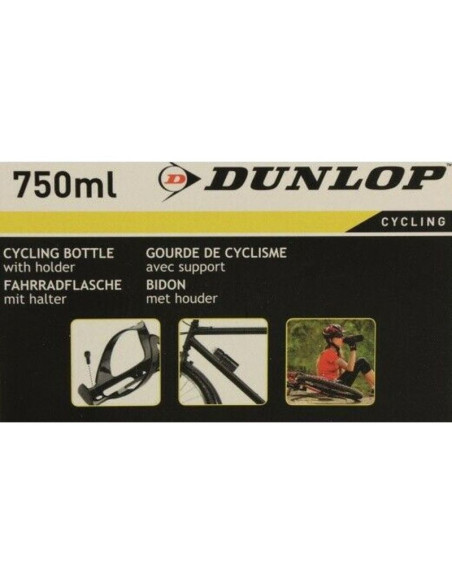 Bidon rowerowy dunlop 750ml z koszykiem czarny