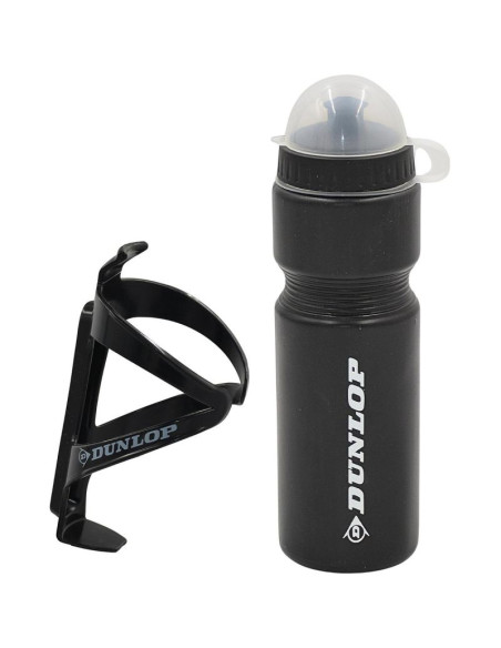 Bidon rowerowy dunlop 750ml z koszykiem czarny