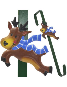 Wieszak uchwyt do stroików 39cm renifer