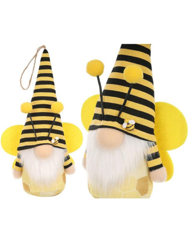 Skrzat gnom pszczółka żółta 20cm zawieszka dekoracja wiosenna