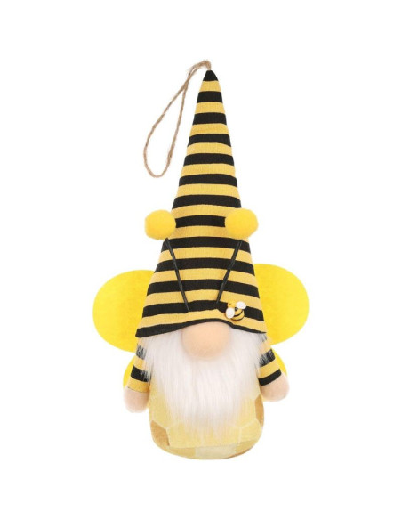 Skrzat gnom pszczółka żółta 20cm zawieszka dekoracja wiosenna