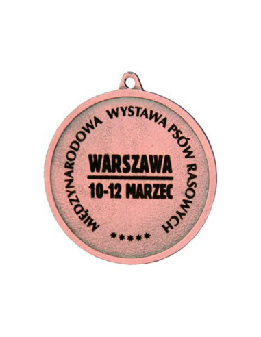 Medal brązowy z miejscem na emblemat 50 mm - medal stalowy grawerowany laserem- rmi
