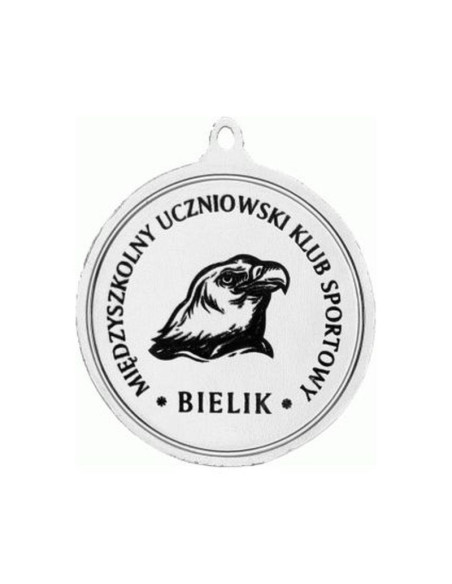 Medal srebrny ogólny z miejscem na emblemat 50 mm - medal stalowy z grawerowaniem laserem- rmi