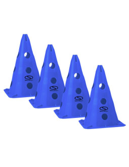 Zestaw pachołków treningowych 4 szt. - 30 cm niebieskie / pt4-13h-b