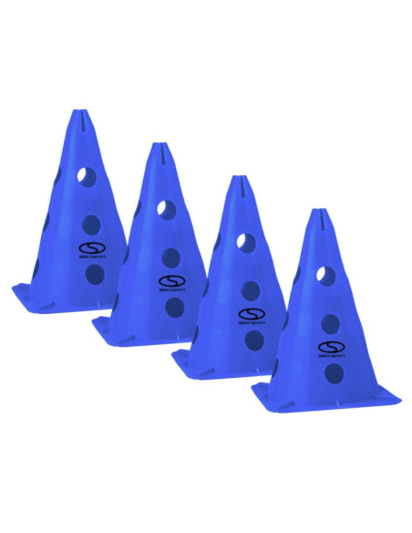 Zestaw pachołków treningowych 4 szt. - 30 cm niebieskie / pt4-13h-b