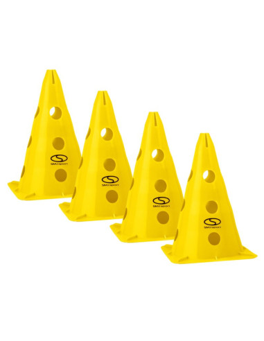 Zestaw pachołków treningowych 4 szt. - 30 cm żółte / pt4-13h-y