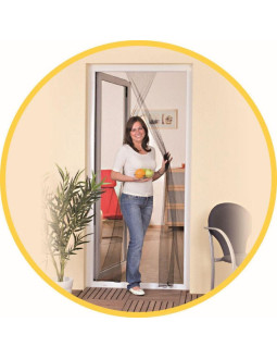 Moskitiera drzwi 2x60x210 czarny 2