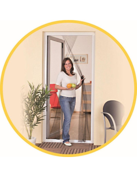 Moskitiera drzwi 2x60x210 czarny