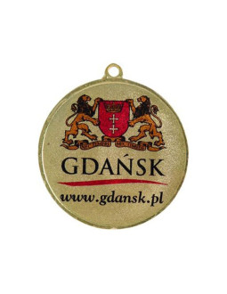 Medal złoty z miejscem na emblemat 50 mm - medal stalowy z nadrukiem luxor jet