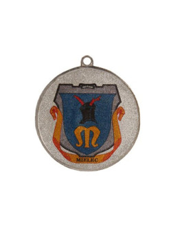 Medal srebrny z miejscem na emblemat 50 mm - medal stalowy z nadrukiem luxor jet 2