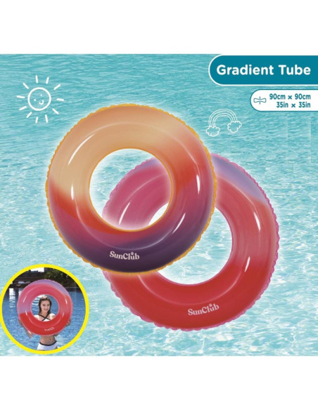 Kółko do pływania gradient 90cm 35461 czerwień