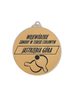 Medal srebrny z miejscem na emblemat 50 mm - medal stalowy z grawerem na laminacie 2