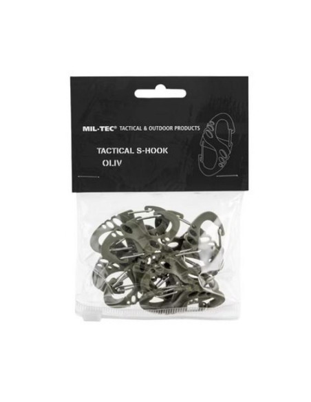 Zestaw karabińczyków mil-tec s-hook – zielony