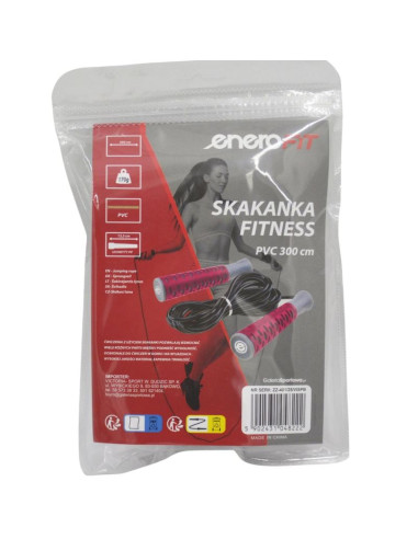 Skakanka fitness pvc 300cm różowa enero fit