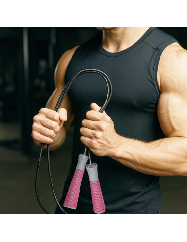 Skakanka fitness pvc 300cm różowa enero fit