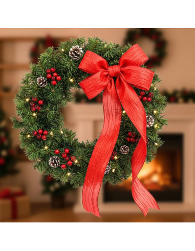 Wstążka karbowana 6,3cmx3m czerwona