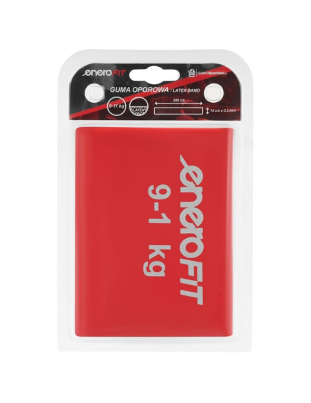 Taśma treningowa do ćwiczeń pilates 2000x150x0,30mm 9-11kg czerwona