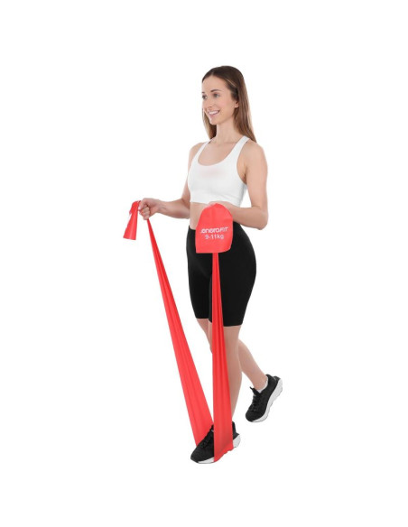 Taśma treningowa do ćwiczeń pilates 2000x150x0,30mm 9-11kg czerwona