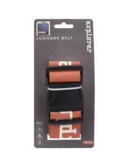 Uniwersalny pas zabezpieczający do walizki spinający 180x5cm proworld brązowy