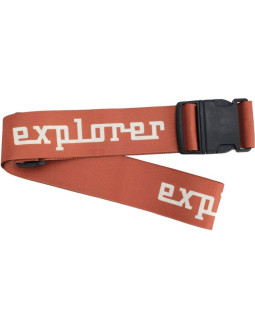 Uniwersalny pas zabezpieczający do walizki spinający 180x5cm proworld brązowy 2