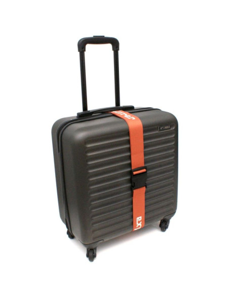 Uniwersalny pas zabezpieczający do walizki spinający 180x5cm proworld brązowy