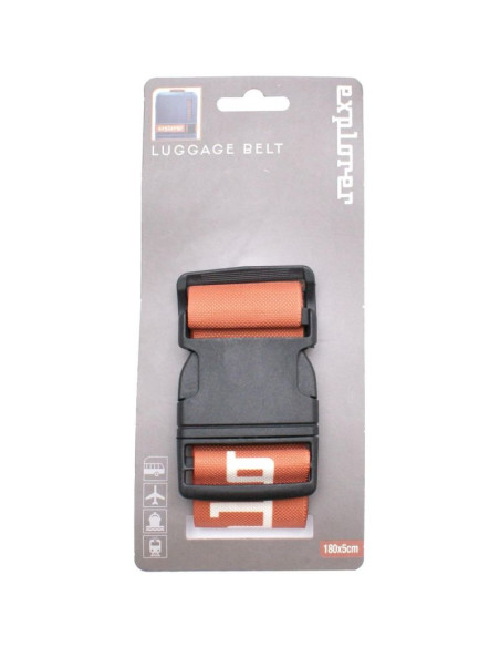 Uniwersalny pas zabezpieczający do walizki spinający 180x5cm proworld brązowy